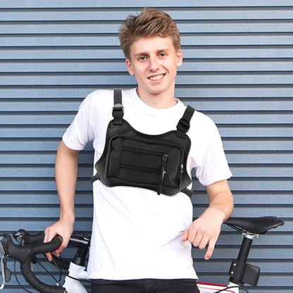 PUXING Sports Chest Bag For Men Women Tactic-al Vest Running Vest Bag With Built Phone Holder Chest Pack for Hiking