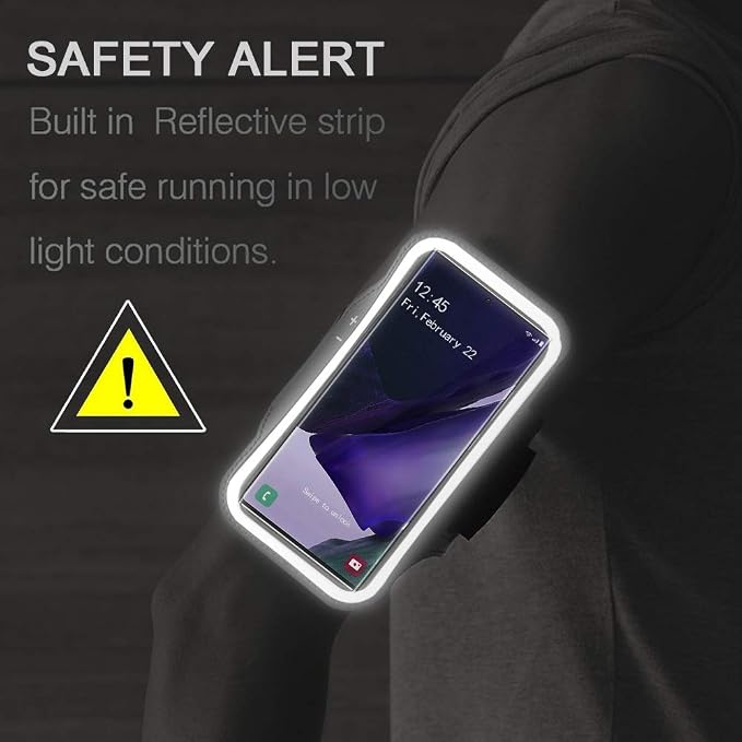 Galaxy Note 20, 20 Ultra Armband, JEMACHE Gym Running Workouts Water Resistant Arm Band Case for Samsung Galaxy Note 20/20 Ultra with Key Holder (Black)