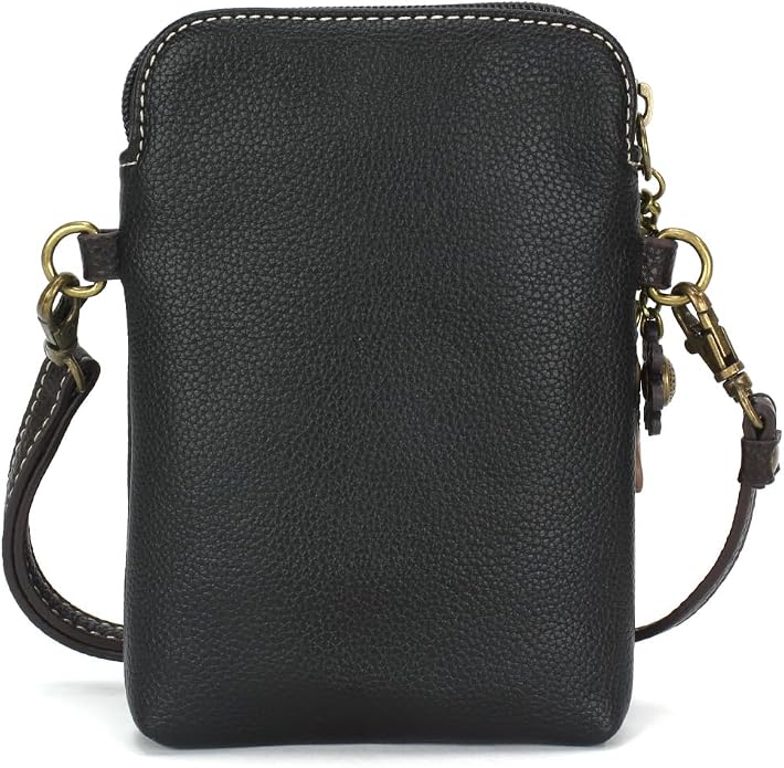 CHALA Dog Collection Cell Phone Crossbody Purse-Women PU Leather/Canvas Multicolor Handbag with Adjustable Strap