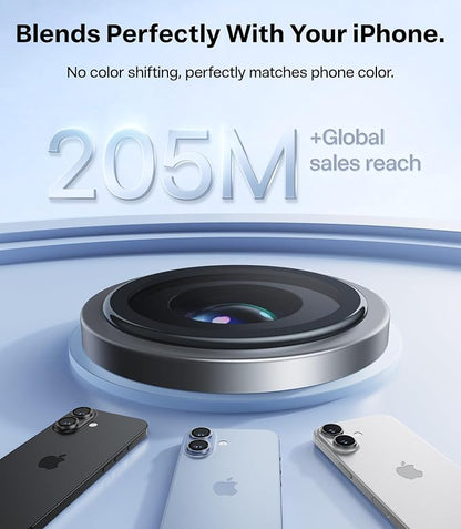 TORRAS 3-Year Ultimate Durability for iPhone Air Camera Lens Protector-1:1 Invisible Fit & Ultra Clarity, Military-Grade 9H+ Aerospace Glass Anti-Scratch Easy Installation,Black