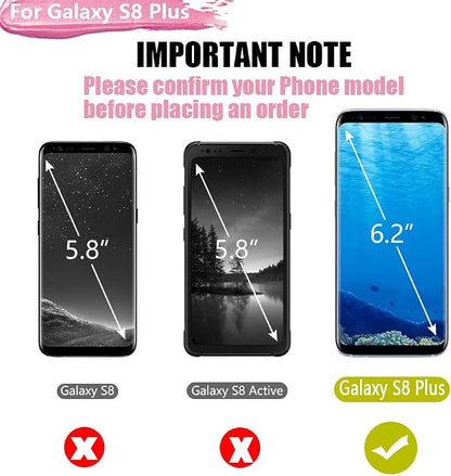 Battery Case for Samsung Galaxy S8+ Plus, 6500mAh Rechargeable Extended Battery Charging Case with Kickstand Black