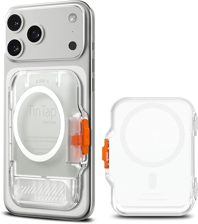 Spigen for MagSafe Wallet, Heavy Duty Hardshell Magnetic Card Holder Compatible with iPhone 17/16/15/14/13/12 Pixel 10 Series MagSafe-Cases Pixelsnap Holds 5-6/7-8 Cards