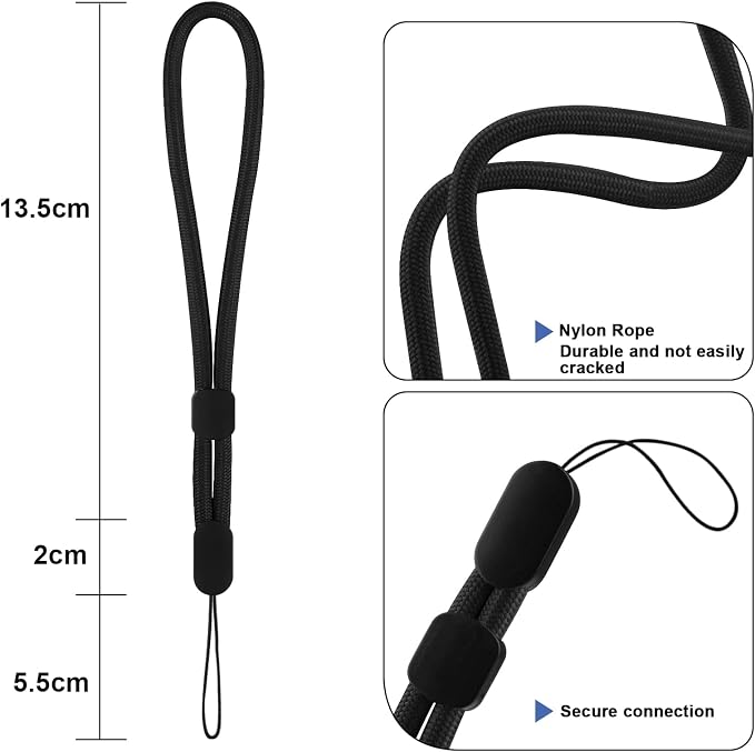 Meliya 4-Pack Phone Wrist Strap, Adjustable Hand Wrist Strap Lanyard with 4pcs Tether Tabs for Most Phone Case