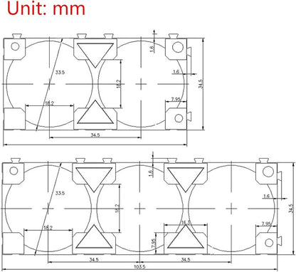 33140 Holder Resistance Battery Fireproof Pack Case Suitable for Combination Battery