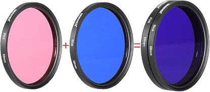 NEEWER 9PCS Full Color Lens Filter Set, 58mm Resin Lens Filters with Red, Orange, Blue, Yellow, Green, Brown, Purple, Pink, Gray Color Available with 2 Pouches, Camera Lens Accessories