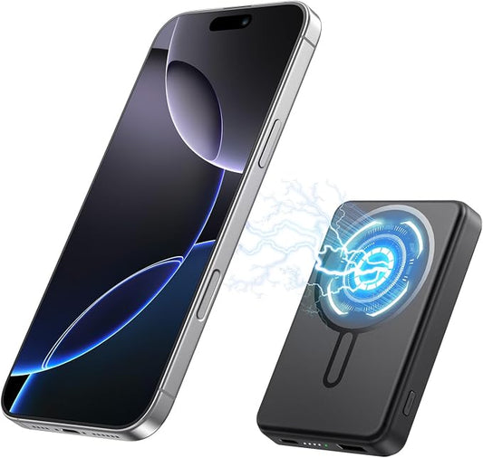 for Magsafe Portable Charger Battery Pack - 12000mAh Magnetic Power Bank PD 22.5W USB C & 15W Wireless Fast Charging Battery Pack Phone Charger for iPhone 17/16/15/14/13/12 All Series