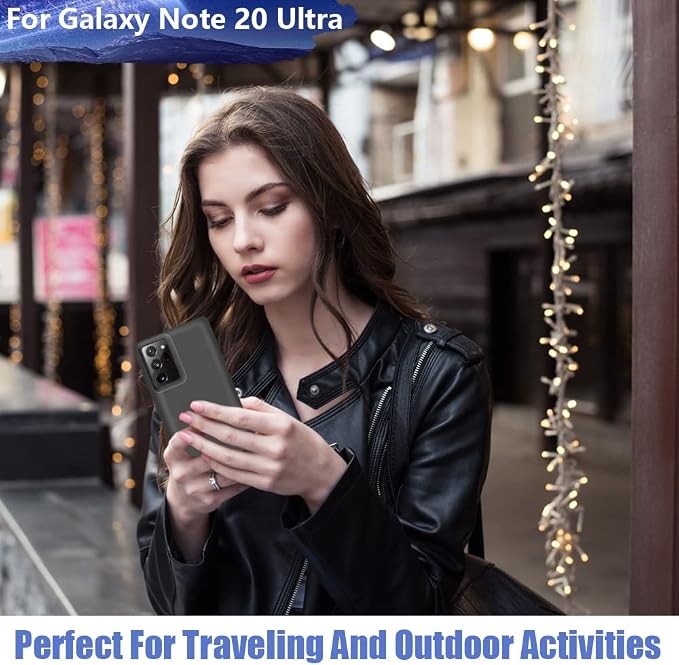 Battery Case for Samsung Galaxy Note 20 Ultra 5G, 6000mAh Rechargeable Extended Battery Charging Charger Case, Add 100% Extra Juice, Not Compatible with Galaxy S20 Ultra Black
