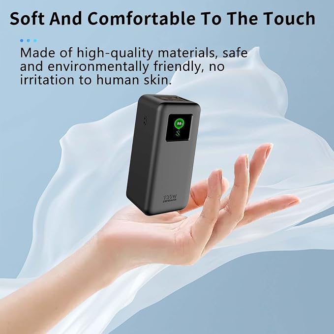 Case for UGREEN Nexode Power Bank 20000mAh 130W,NOUKAJU Silicone Protective Case,Drop-Proof,Scratch-Proof,Shock-Proof,Protective Cover for UGREEN 20000mAh 130W Power Bank(Black)