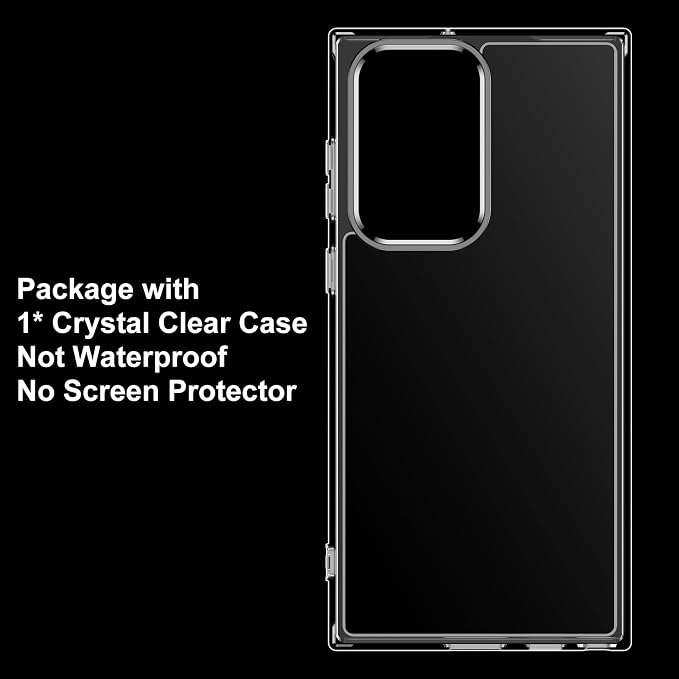 Temdan Designed for Samsung Galaxy S22 Ultra Case Clear [Military Grade Drop Protection] [Never Yellowing] Slim Thin Phone Case for S22 Ultra Case - Crystal Clear