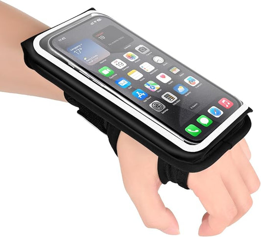 Running Armband Phone Holder for iPhone 17/16/15/14/13/XR Pro Max Plus,Forearm Wristband Adjustable with Card Slot Sport Arm Bag for Cycle Gym Sweatproof Jogging Accessories Workout Armbands