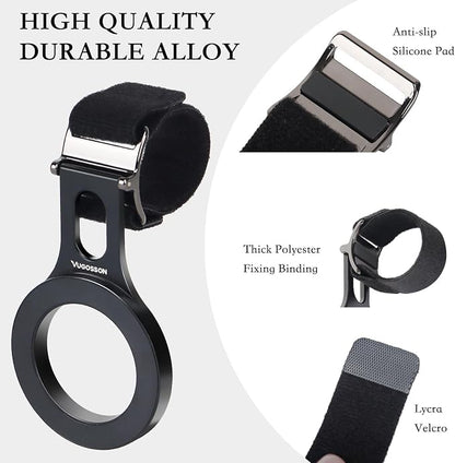 Magnetic Phone Holder for Tesla, Steering Wheel Phone Mount for MagSafe Car Holder, Work on iPhone,Samsung and All Phones, Magnetic Ring Included (Black)