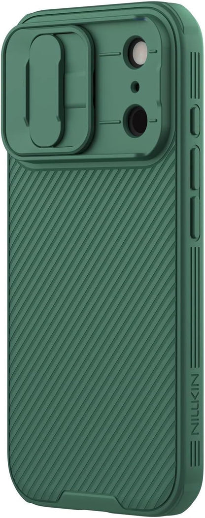 Nillkin for iPhone 17 Pro Case with Slide Camera Cover, Thin Slim Fit, Shockproof Protective, Protector Privacy, Phone Case iPhone 17 Pro Camera Lens Protector 6.3 inch, Green