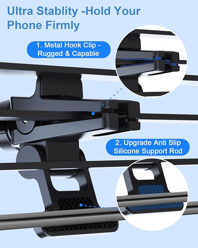 PZK Car Phone Holder Mount Super Stable Air Vent Auto Lock One Button Release Phone Holders for Your Car Mount Automobile Hands Free for iPhone