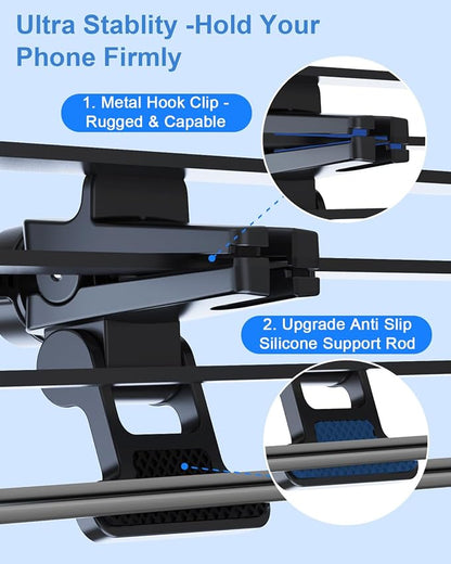 PZK Car Phone Holder Mount Super Stable Air Vent Auto Lock One Button Release Phone Holders for Your Car Mount Automobile Hands Free for iPhone