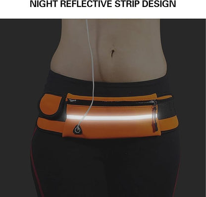 Slim Running Belts for Women, Waterproof Fanny Pack for Men,Phone Holder for Running,Reflective Waist Bag for Women,Runners Belt Pouch,Money Belt,Waist Pack for Running Travel Camping Workout