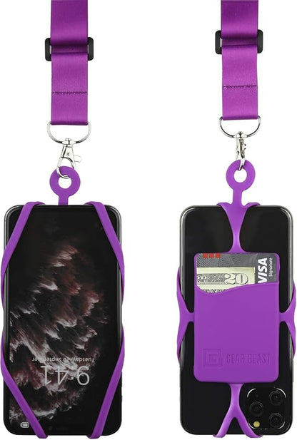 Gear Beast Cell Phone Lanyard with Adjustable Neck Strap Compatible with iPhone Galaxy & Most Smartphones