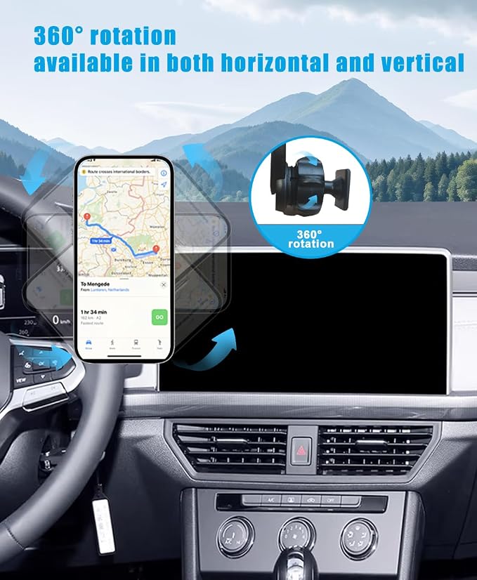 Car Phone Holder for 2025 VW/Volkswagen Tiguan Accessories Dash Mount Cell Phone Holder for 2025 Tiguan for Most Smartphones(15inch Screen)
