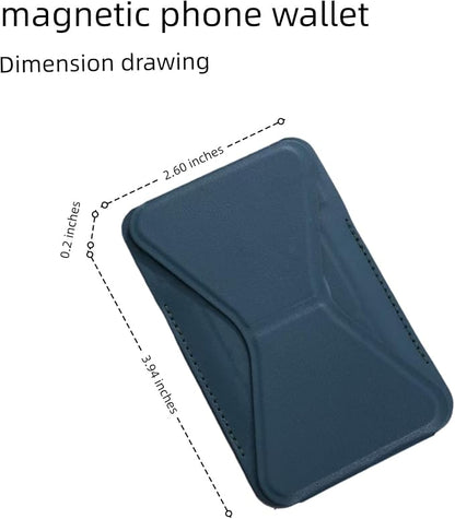 for MagSafe Wallet RFID Blocking, 2 Card Holder, Stand Strong Magnetic Grip, Slim Leather Phone Wallet, Compatible with iPhone 17/16/15/14/13/12 Series (Green Small Support)