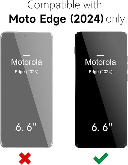 oakxco for Motorola Moto Edge 2024 Phone Case Liquid Silicone, Thin Slim Soft Rubber Gel TPU Plain Protective Simple Cover for Women Girl Cute, Matte Solid Color Aesthetic, Pink Sand