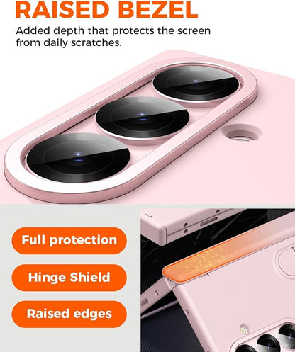 NINKI Screen Protector for Samsung Galaxy Z Fold 8 Ultra Phone Case with Hand Strap,Cute Kickstand for Samsung Z Fold 8 Ultra Finger Holder Cover,Hinge Protective Galaxy Fold 8 Ultra Case Womens Pink
