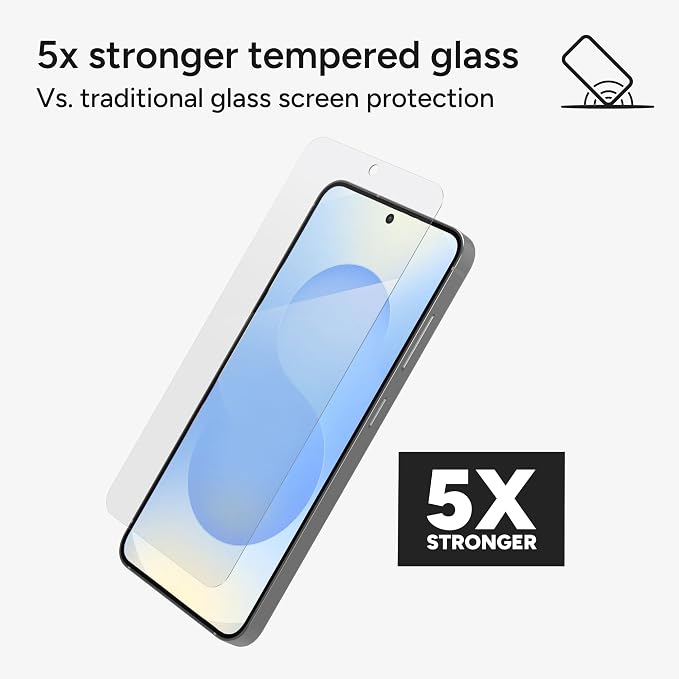 ZAGG Glass Elite Samsung Galaxy A36 5G Screen Protector – Ultra-Strong Tempered Glass, Scratch-Resistant, EZ Apply Installation, InvisibleShield, Made with Recycled Materials