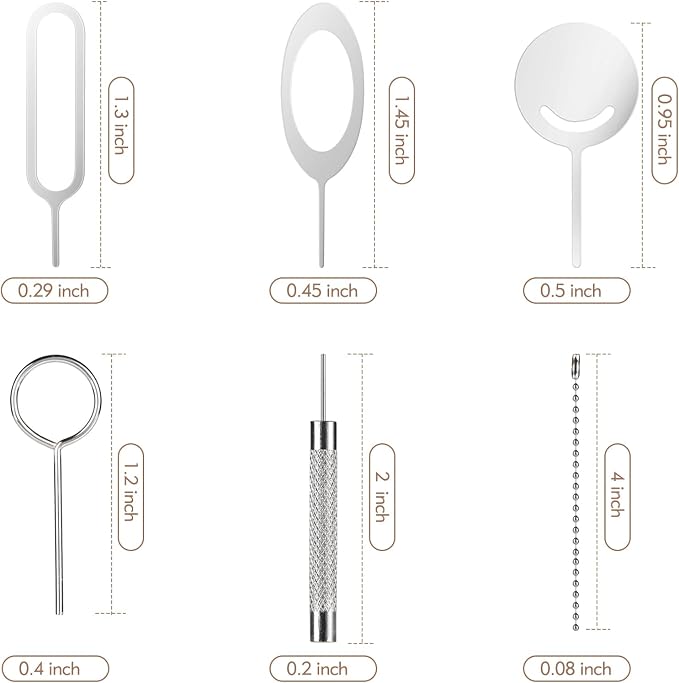 13 Pcs Sim Card Removal Tool Sim Card Tool Sim Ejector Tool iPhone Sim Card Removal Tool Sim Eject Tool Smooth and Burr-Free for All Cell Phones