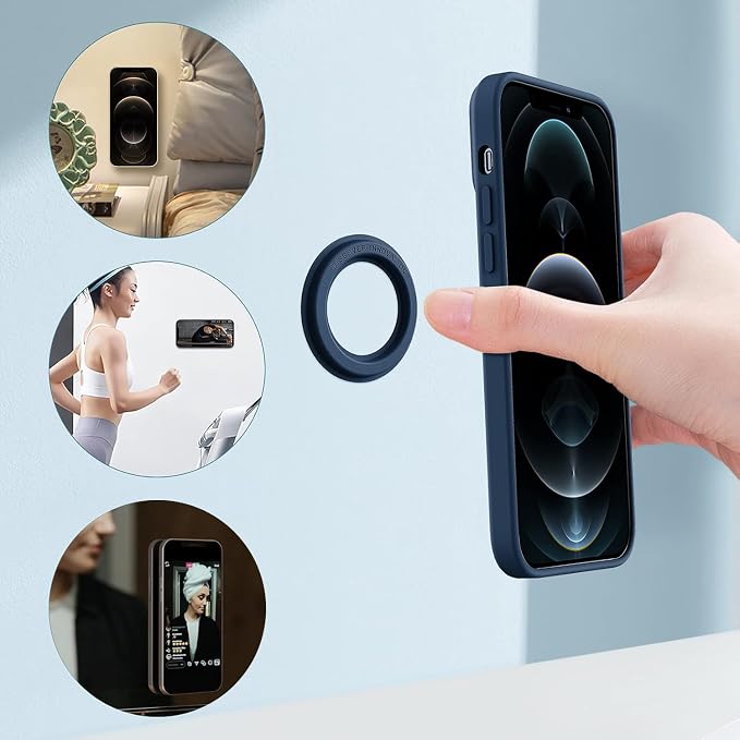 Nillkin Magsafe Wall Mount Magnetic Shower Phone Holder Waterproof, 2 Pack SnapHold Magsafe Sticker for iPhone 17 16 15 14 13 12 Series, Magnetic Phone Holder, Phone Magsafe Mount for Bathroom, Blue