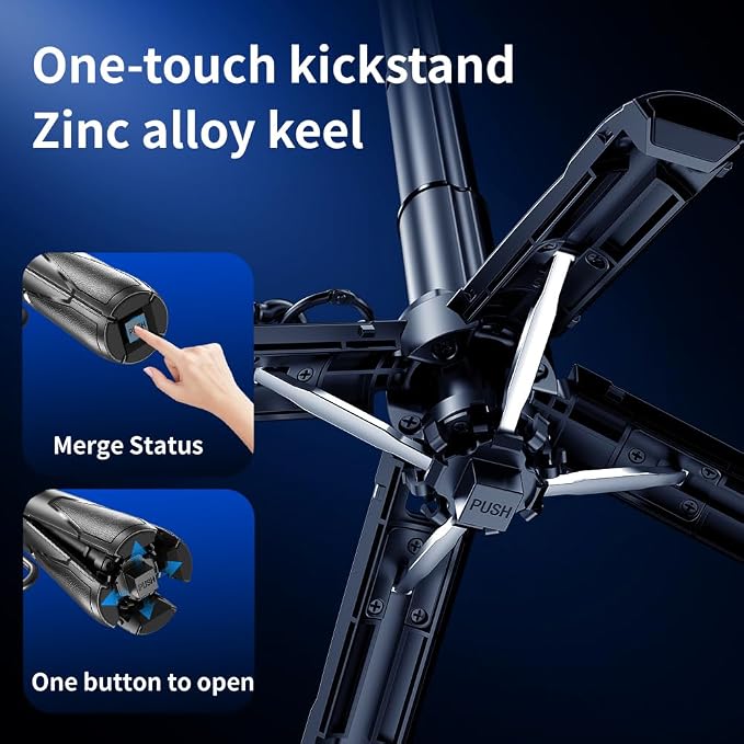 Mini Selfie Stick for iPhone, 4-in-1 Multifunctional 360° Rotation Magnetic Selfie Stick with Remote Control, Small Pocket Tripod Handle Grip Extendable Stand for iPhone Android Phones Recording