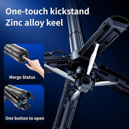 Mini Selfie Stick for iPhone, 4-in-1 Multifunctional 360° Rotation Magnetic Selfie Stick with Remote Control, Small Pocket Tripod Handle Grip Extendable Stand for iPhone Android Phones Recording