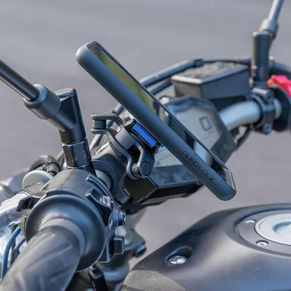 Quad Lock Motorcycle Handlebar Mount Kit with Vibration Dampener and MAG Phone Case for iPhone 17 Air