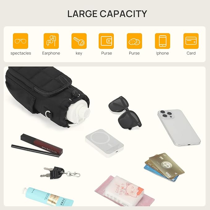 Telena Water Bottle Holder with Strap RFID Crossbody Bags for Women for Walking, Hiking, Cycling