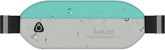 SooGree Slim Fanny Packs for Women Men,Waterproof Waist Pack with Reflective Strip Adjustable Strap,Running Belt for Sports Workout Cycling Hiking, Casual Hands-Free Wallets Phone Bag