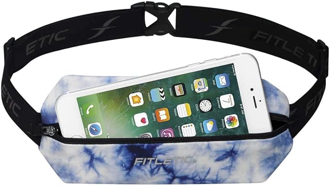 Fitletic Active Lifestyle Fanny Pack & Mini Sports Running Belt For Men & Women – Lightweight, Low Profile- Ultra-Soft Expandable Lycra Pouch - Fits All Phones – Inner Pocket