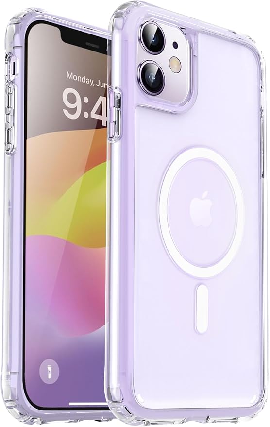 MOCCA Strong Magnetic for iPhone 12 Case/12 Pro Case, [Anti Yellowing][Compatible with Magsafe][Mil-Grade Drop Protection] Slim Thin Shockproof Protective Phone Case for iPhone 12/12 Pro 6.1”, Clear