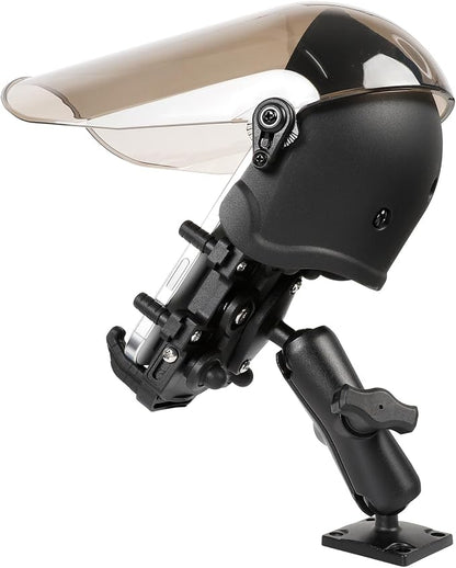 Universal Phone Mount Holder for Boat Motorcycle, with Vibration Dampener, Sun Shade, Aluminum Square Base & Medium Arm - Sunproof & Rainproof, Fits 4.7-7.2'' Smartphones