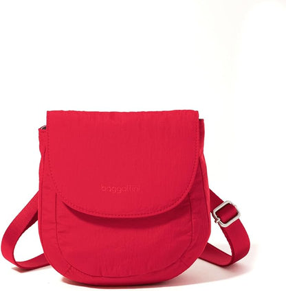 Baggallini Swift Flap Mini Crossbody - 6.3"x7" Lightweight Small Travel Purse with Crossbody Strap and RFID