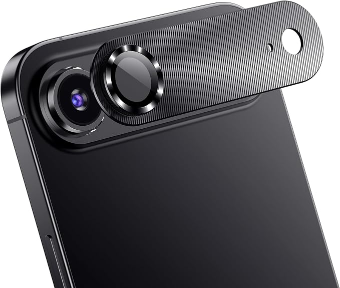 Korecase for iPhone Air Camera Lens Protector -[Scratch-resistant][Strong adhesion][Case Friendly] Metal Tempered Glass Rear Camera Screen Protective Drop Resistant, Black