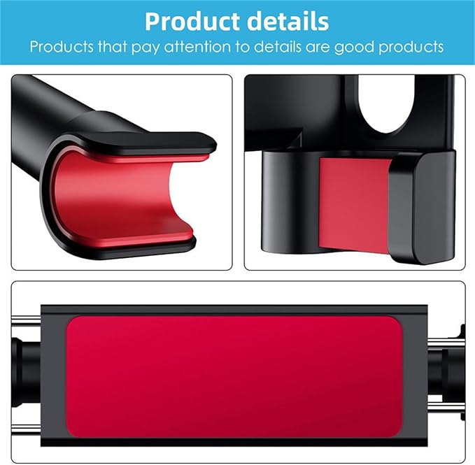 Car Headrest Tablet Mount, Multifunctional Retractable Lazy Phone and Tablet Holder for Car Rear Seat. (red)