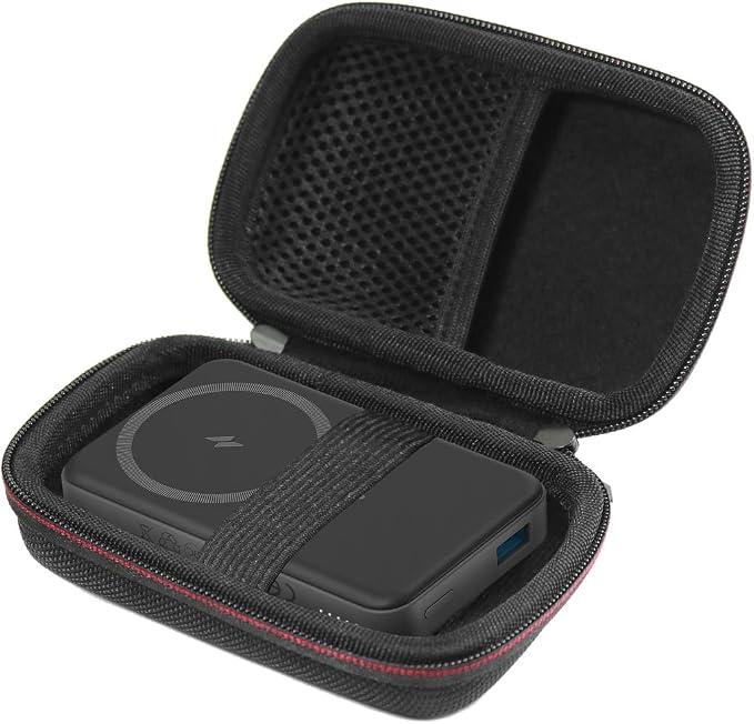 Soft Travel Protective Case for Anker 633 Magnetic Battery (MagGo), 10,000mAh Foldable Magnetic Wireless Portable Charger, 20W USB-C Power Delivery (Only Case)