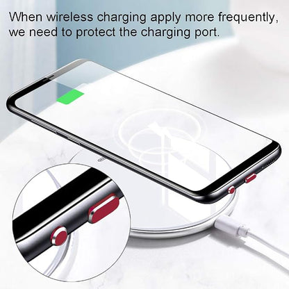 USB C Port Dust Cover Plug Cap 2 Metal Anti Dust Protectors for Smartphone MacBook Pro Air Charging Port Compatible with Samsung Galaxy S24 S23 S22 S21(Red)
