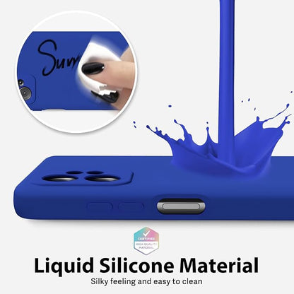 oakxco for Motorola Moto G Power 5G 2023 Phone Case Liquid Silicone, Thin Slim Soft Rubber Gel TPU Plain Simple Cover for Women Girl Cute, Matte Solid Color, Royal Blue