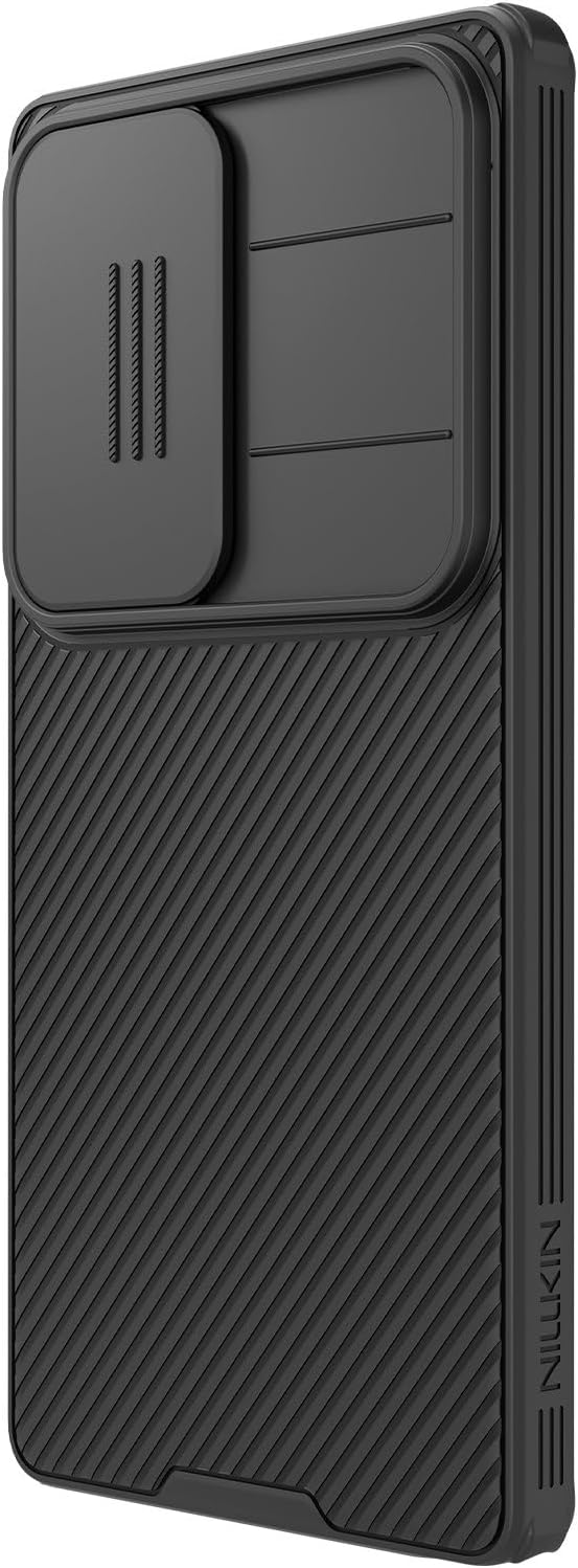 Nillkin for Samsung Galaxy S25 Ultra Case with Camera Cover, [Lens Protection] Mil-Grade Shockproof Protective Bumper Hard Cover Slim Phone Case for Galaxy S25 Ultra Cases 6.9'' Clear Black