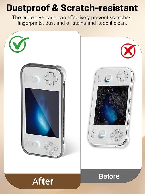 TPU Protective Case for AYANEO Pocket S mini Handheld Game Console, Full-Body Protective Cover with Precise Cutout, Shockproof Dustproof Protector Sleeve & Scratch-Resistant Sleeve (Black)