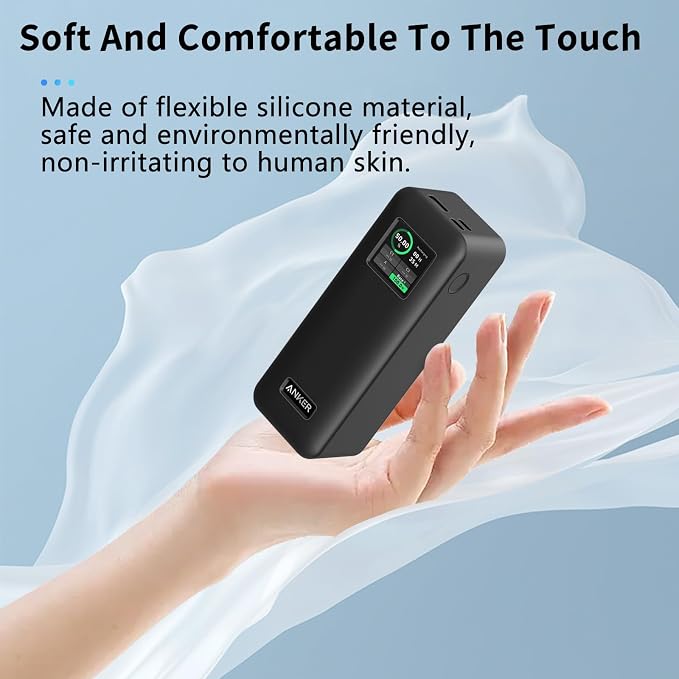 Case for Anker Prime 27,650mAh Power Bank (250W) and 100W Charging Base,NOUKAJU Silicone Protective Cover,Drop-Proof,Scratch-Proof,Protective Case for Anker Prime Power Bank 27,650mAh(Black)