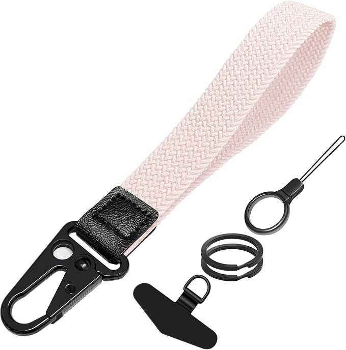 Stretchy Wristlet Keychain, Wrist Lanyard Strap Key Chain Holder to Hold Keys Wallet Phone ID Badge for Men Women