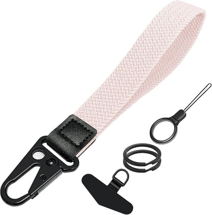 Stretchy Wristlet Keychain, Wrist Lanyard Strap Key Chain Holder to Hold Keys Wallet Phone ID Badge for Men Women