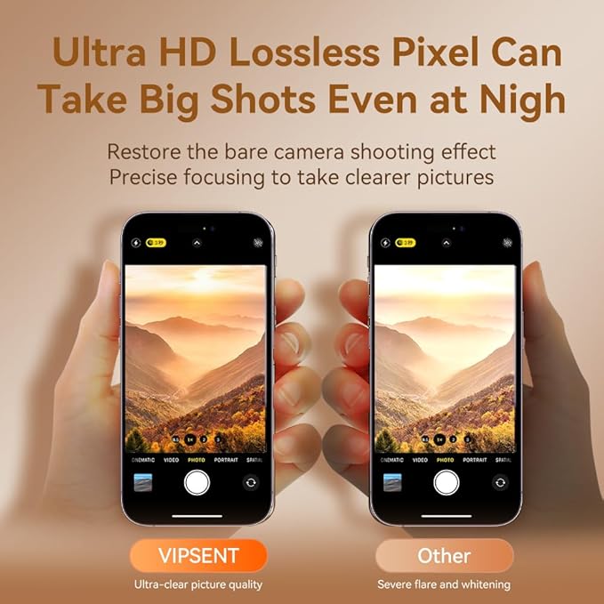 Camera Lens Protector for iPhone 17 Pro 6.3",9H Tempered Glass，Ultra HD, Scratch Resistance Easy to Install，Case Friendly， 3-Pack (iPhone17 pro)