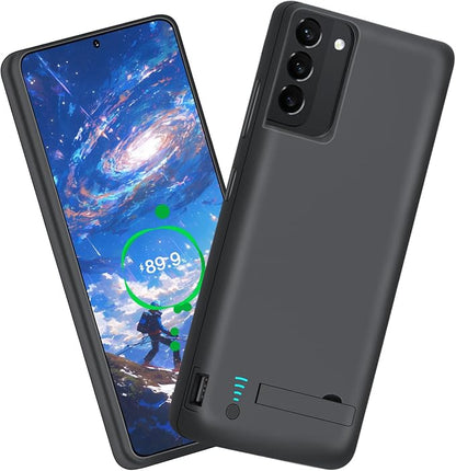 Sitong [Upgraded Battery Case for Samsung Galaxy S22+ / S22 Plus, 5000mAh Rechargeable Extended Battery Charging Charger Case, Add 100% Extra Juice (6.6 Inches) Black