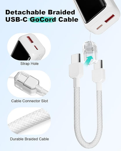 Mini Portable Charger,Small 22.5W PD Power Bank,10000mAh USB C in&Out Fast Charging Pocket Size Battery Pack,Travel Essentials Phone Charger for iPhone 17 16 15 Pro Air,Samsung S24,Android,iPad etc