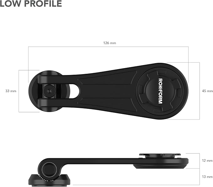 Rokform - Bike Mount, Adjustable Bicycle Phone Holder Fits Any Road or Mountain Bike with 1-1/8" Threadless Steer Tube, Compatible with Rokform Twist Lock Cases and Accessories (Black)